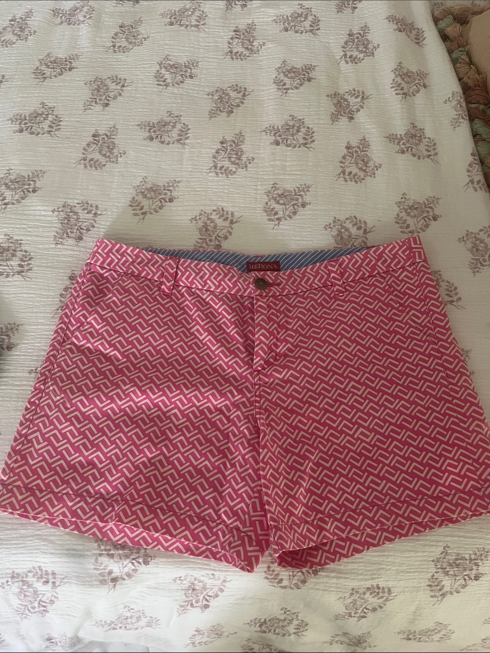 Merona Pink Geometric Print Women's Shorts